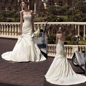 Casablanca wedding dress style 2104! 
ivory/silver